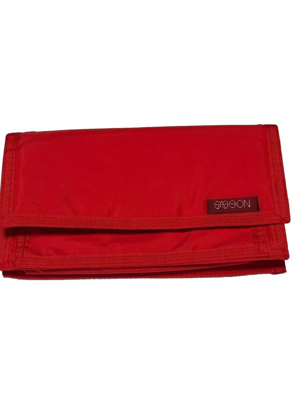 Vintage Deadstock NWT Sasson Bi-fold Wallet Red Nylon Trapper Wallet Retro